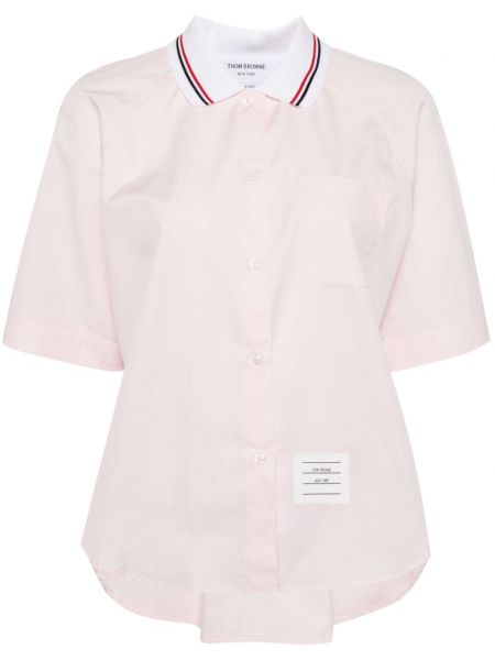 Bavlněná košile Thom Browne růžová