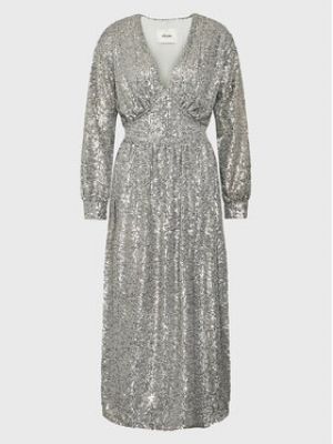 Серебряное коктейльное платье Dixie