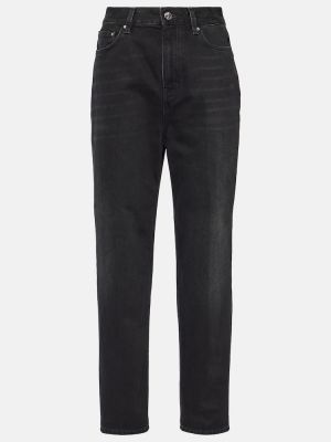 Skinny džíny s vysokým pasem Totême černé