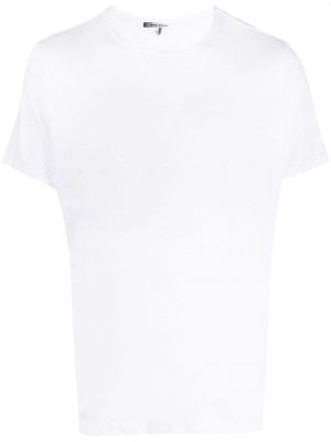 Voľné ľanové priliehavé tričko Isabel Marant biela