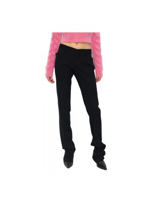 Pantalones rectos de cintura baja slim fit Dsquared2 negro