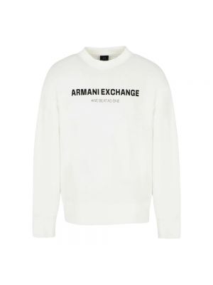 Bluza bawełniana Armani Exchange biała