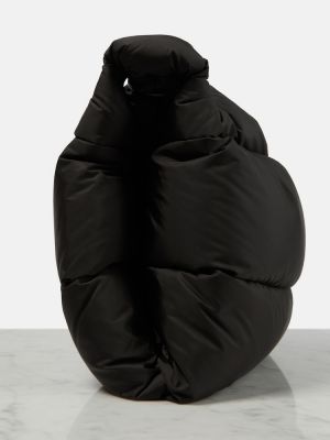 Gesteppte nylon nylon shopper handtasche Moncler schwarz