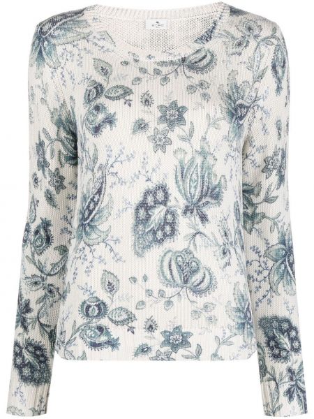 Trykt strikket floral lang topp Etro