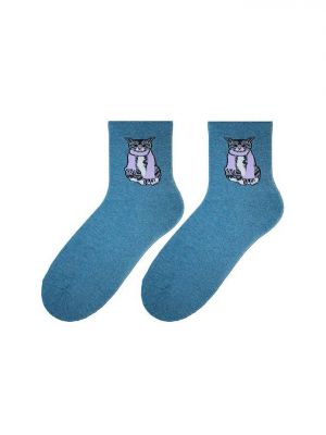 Melanžové ponožky Bratex modré