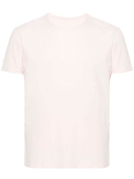 Βαμβακερή μπλούζα με στρογγυλή λαιμόκοψη Majestic Filatures ροζ