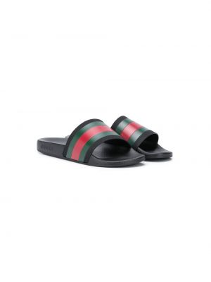 Stripete sandaler for jenter Gucci Kids svart