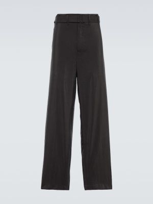 Pantaloni de mătase Lemaire negru