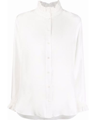 Копринена блуза Sandro бяло