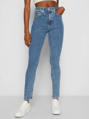 Синие джинсы скинни Calvin Klein Jeans