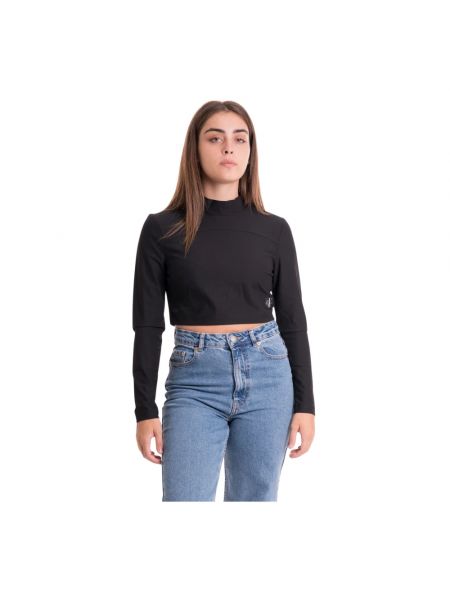 Długi top Calvin Klein Jeans czarny
