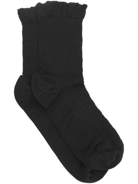 Βαμβακερός κάλτσες Ganni μαύρο