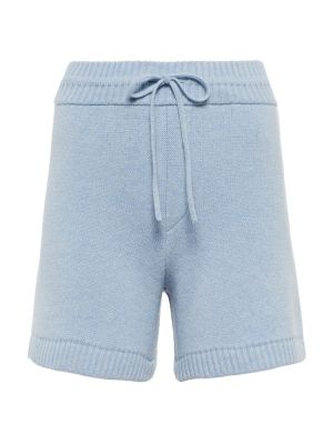 Shorts en cachemire Khaite bleu