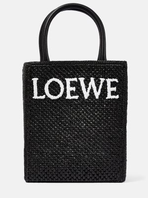 Bőr bevásárlótáska Loewe fekete