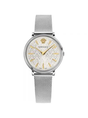 Armbanduhr aus edelstahl Versace silber