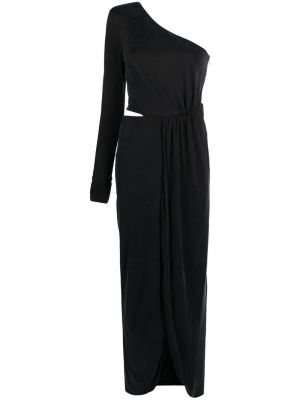 Viskózové dlouhé šaty Gauge81 - černá