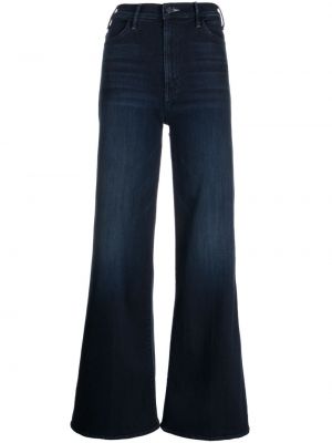 Zvonové džíny s vysokým pasem Mother modré