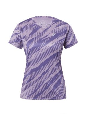 Priliehavé tričko s potlačou z polyesteru Asics - fialová