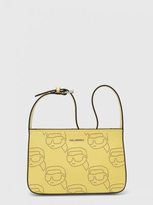 Usnjena torba Karl Lagerfeld rumena