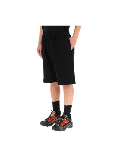 Pantalones cortos con estampado Burberry negro