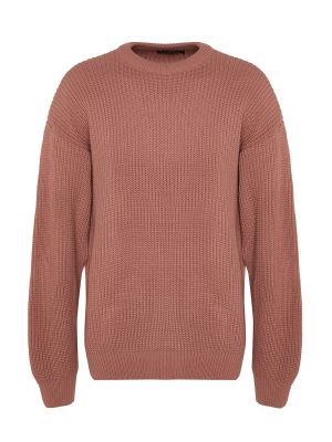 Sweter oversize Trendyol różowy