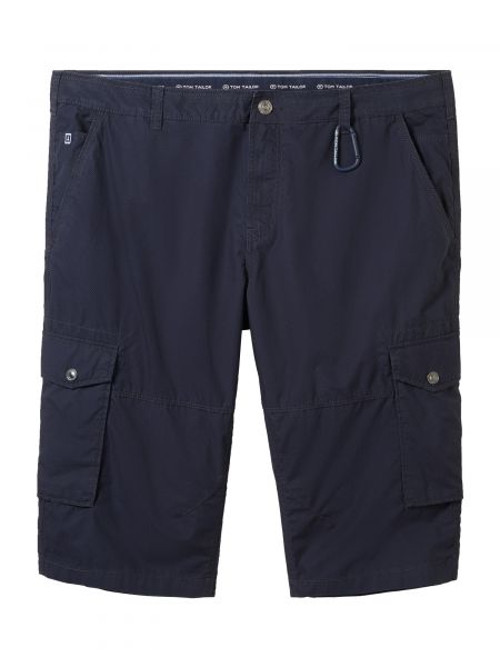 Pantaloni cargo cu buzunare Tom Tailor Men + albastru