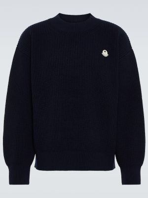 Volneni pulover Moncler Genius modra