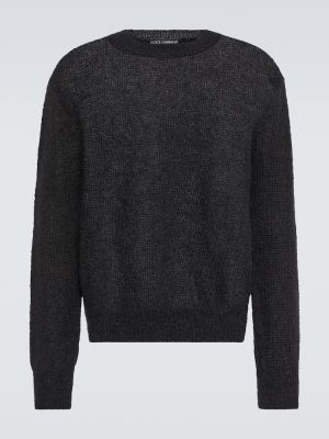 Moherowy sweter Dolce&gabbana czarny