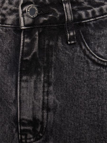Brīva piegriezuma straight fit džinsi ar augstu vidukli Weworewhat melns