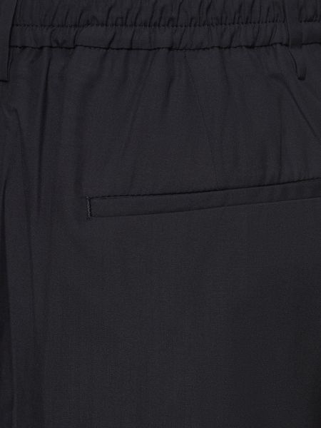 Vlnené teplákové nohavice Dunhill sivá