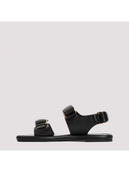Sandalias de cuero Giorgio Armani negro
