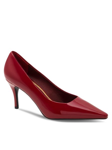 Полуотворени обувки с ток Gino Rossi червено