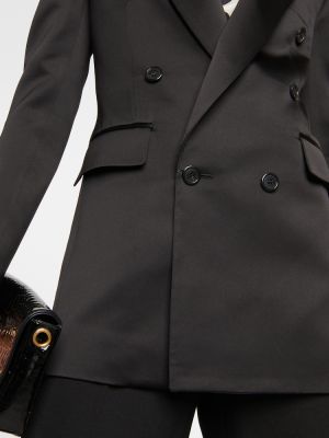Копринен костюм Saint Laurent черно
