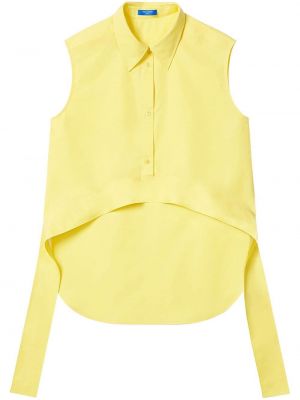 Памучна блуза без ръкави Nina Ricci жълто