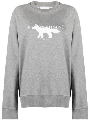 Trykt sweatshirt Maison Kitsuné grå