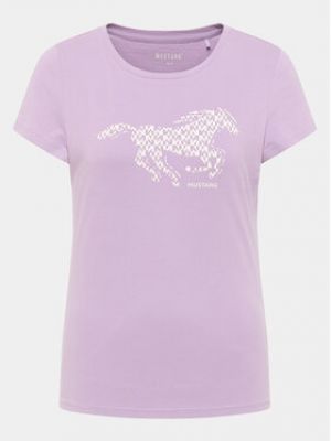 T-shirt slim Mustang violet
