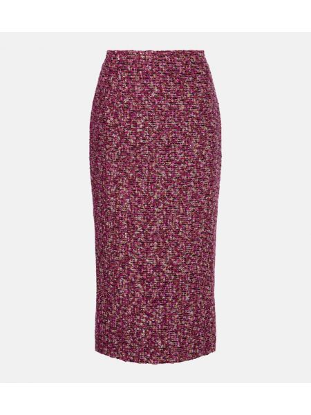 Tweed midi hame Alessandra Rich violetti