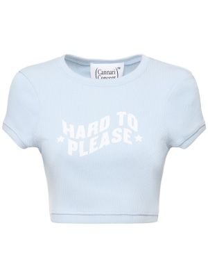 Bavlněné tričko Cannari Concept modré