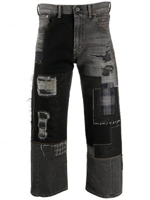Укороченные джинсы с нашивками Junya Watanabe Man
