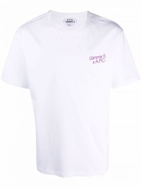 Camiseta con estampado A.p.c. blanco