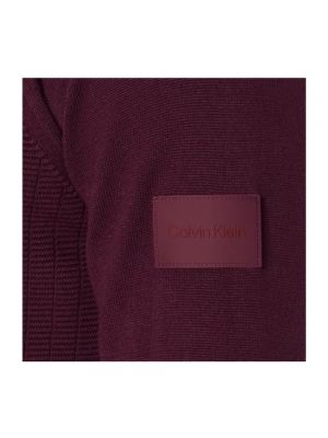 Jersey de tela jersey de cuello redondo Calvin Klein violeta