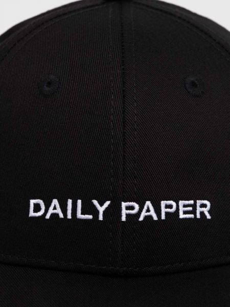 Czapka z daszkiem bawełniana Daily Paper czarna