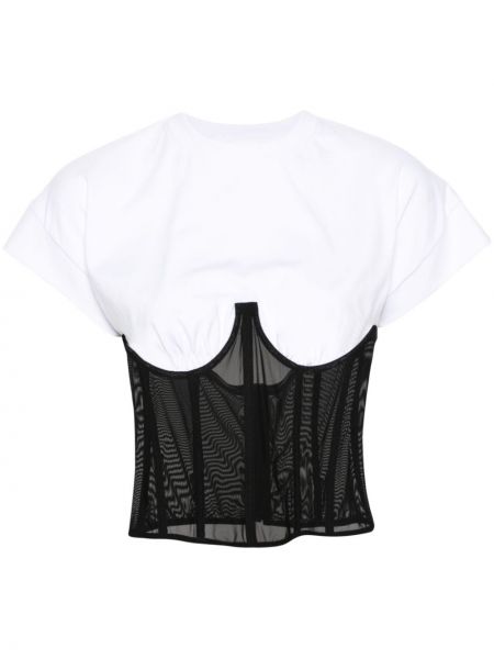 Tīkliņa kokvilnas t-krekls Versace Jeans Couture
