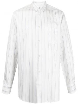 Camisa a rayas manga larga Comme Des Garçons Shirt blanco