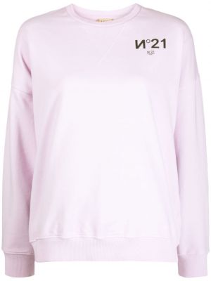 Bluza bawełniana z nadrukiem N°21 fioletowa
