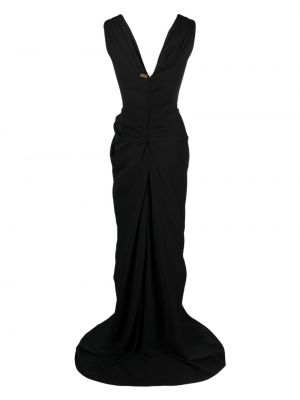 Krepinis vakarinė suknelė Rhea Costa juoda
