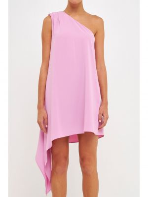 Асимметричное платье мини Endless Rose розовое