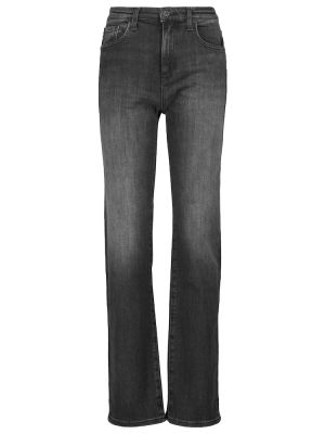Straight fit džíny s vysokým pasem Ag Jeans černé