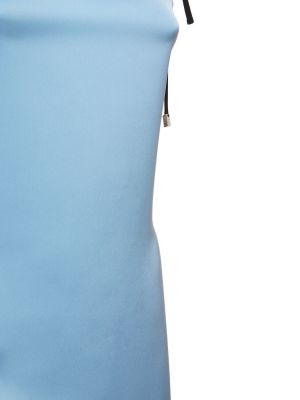 Сатенена мини рокля The Attico синьо