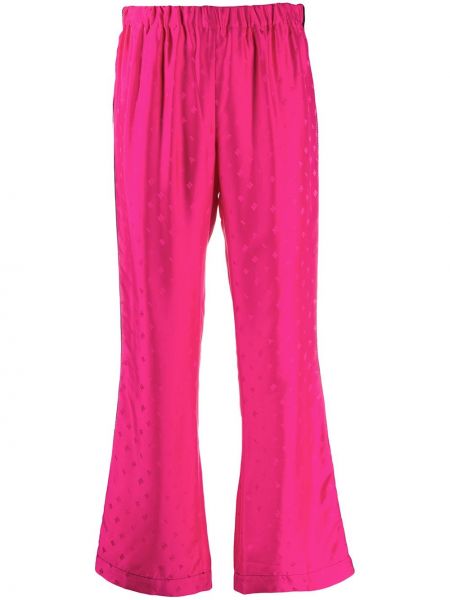 Pantalones rectos con estampado Marni rosa